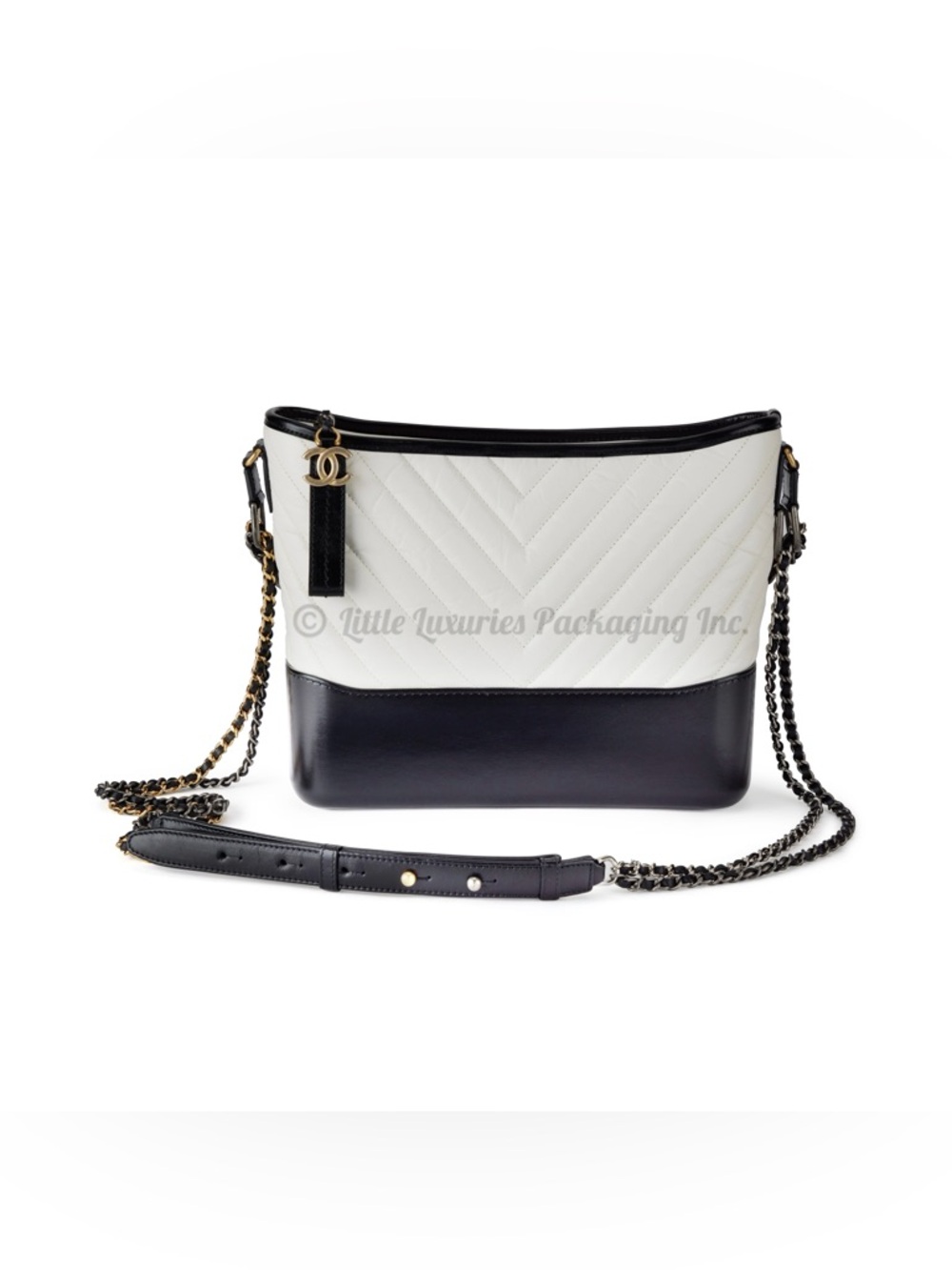 NWT Chanel Black/White Large Gabrielle Hobo Bag